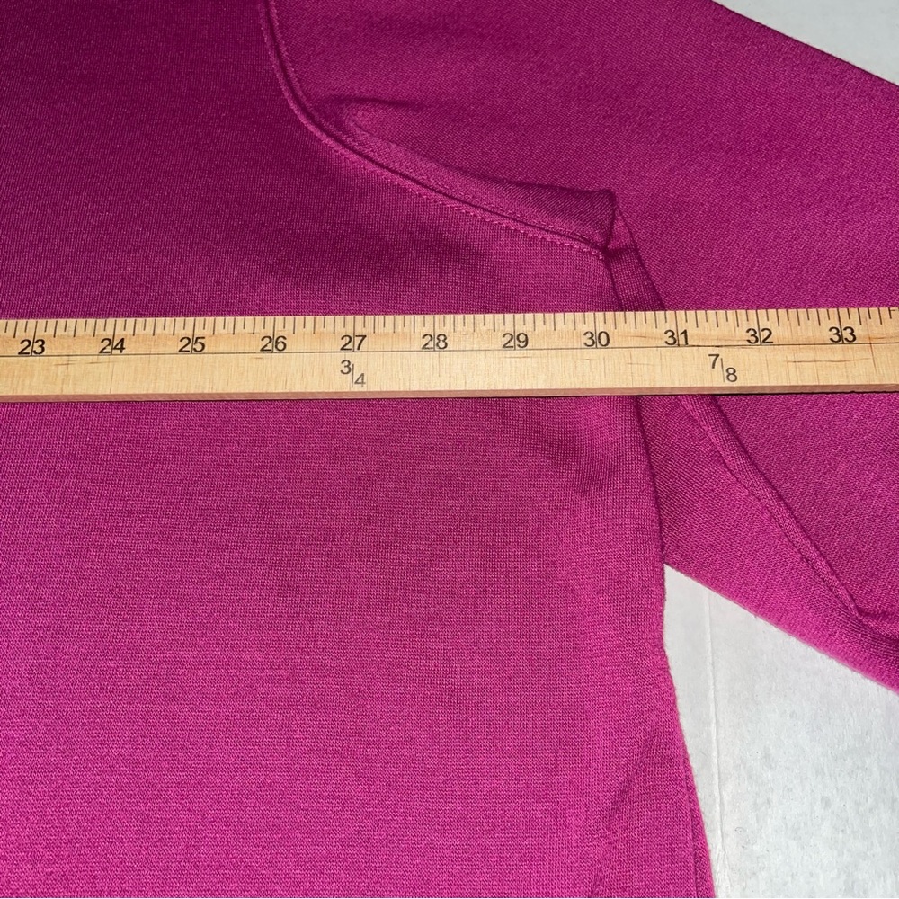 All American Comfort Long Sleeve Embroidered‎ Flowers Berry Sweatshirt 3X - Picture 6 of 11